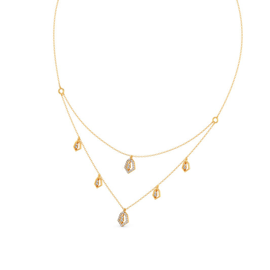 Layered Round Diamond Necklace