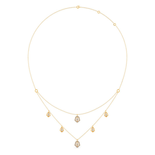 Layered Round Diamond Necklace