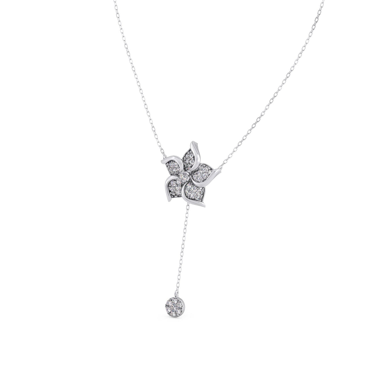 Flywheel Cluster Diamond Necklace