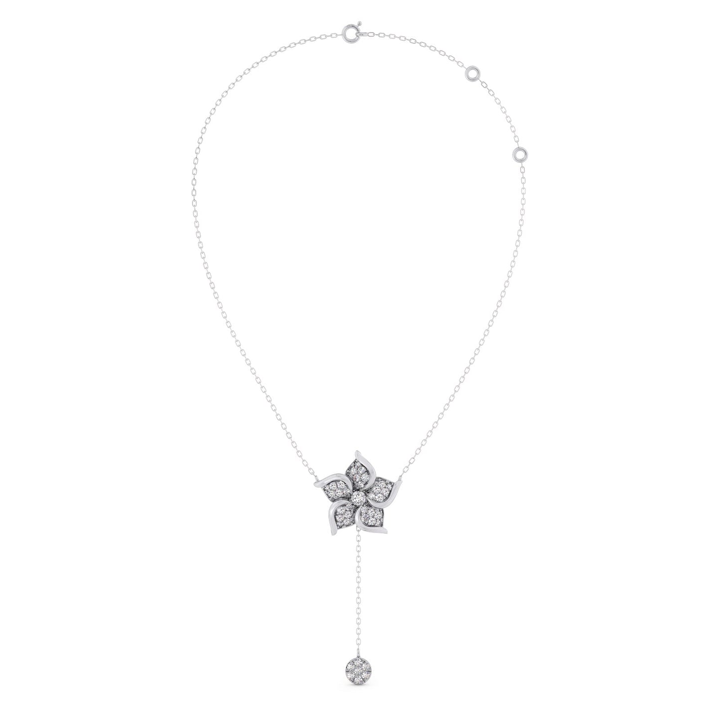 Flywheel Cluster Diamond Necklace