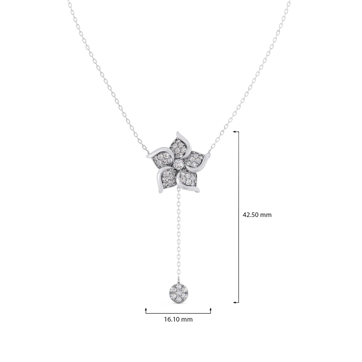 Flywheel Cluster Diamond Necklace