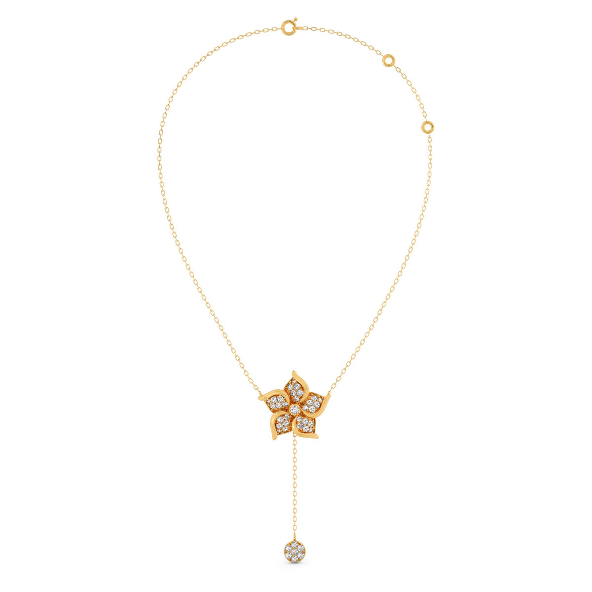 Flywheel Cluster Diamond Necklace