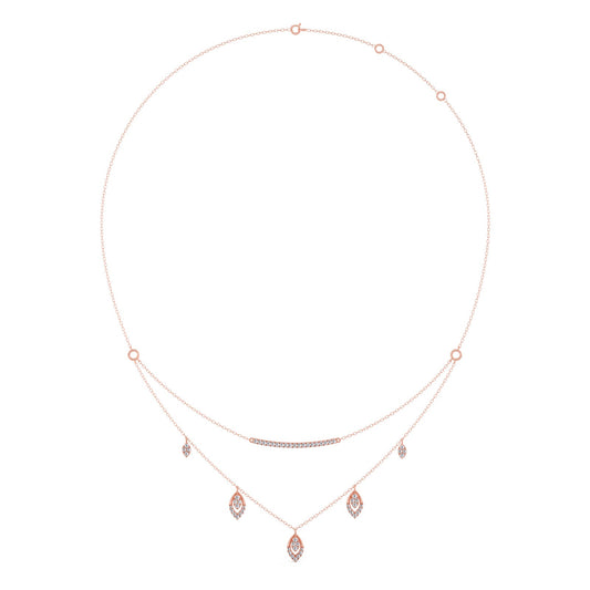 Double-Layer Round Diamond Necklace