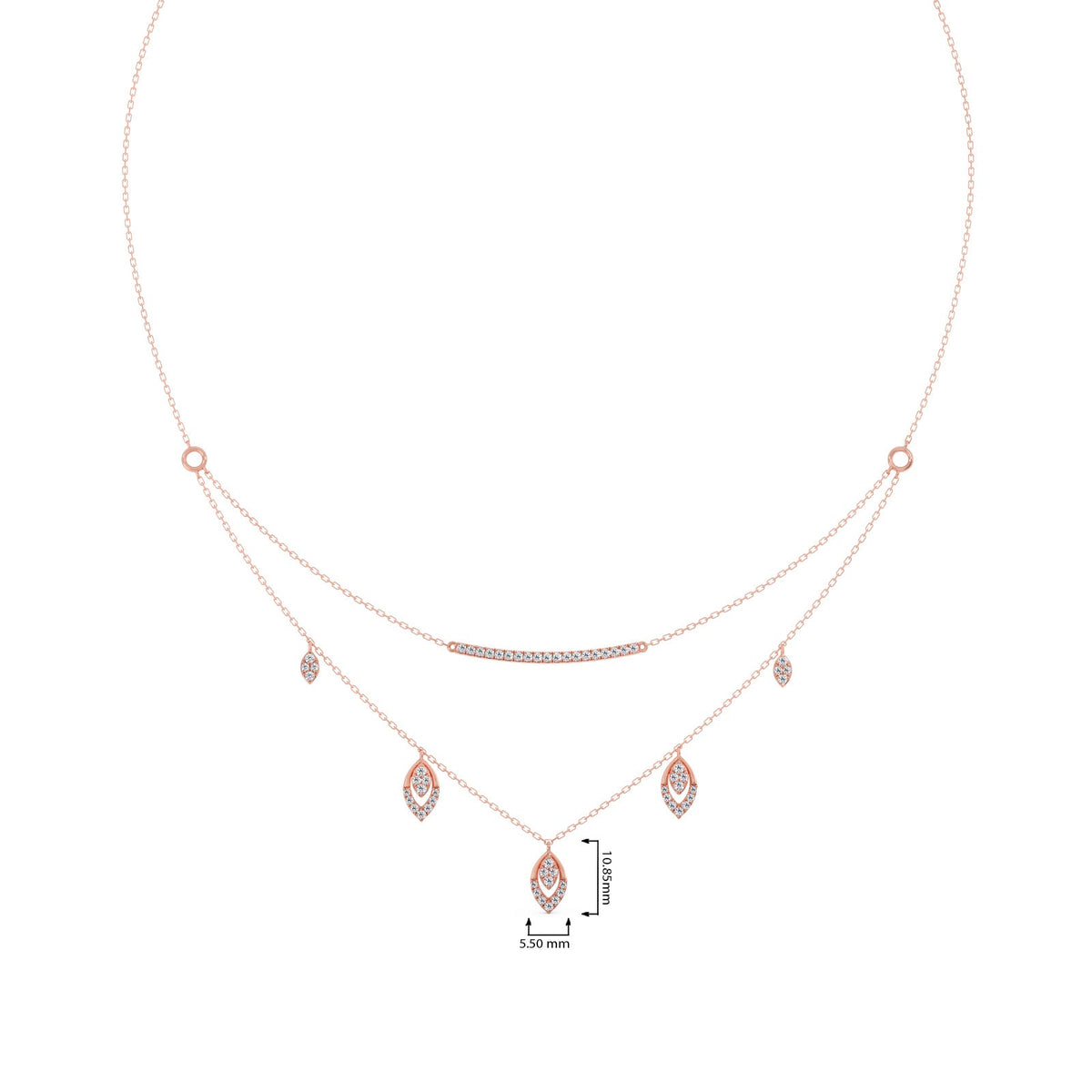 Double-Layer Round Diamond Necklace