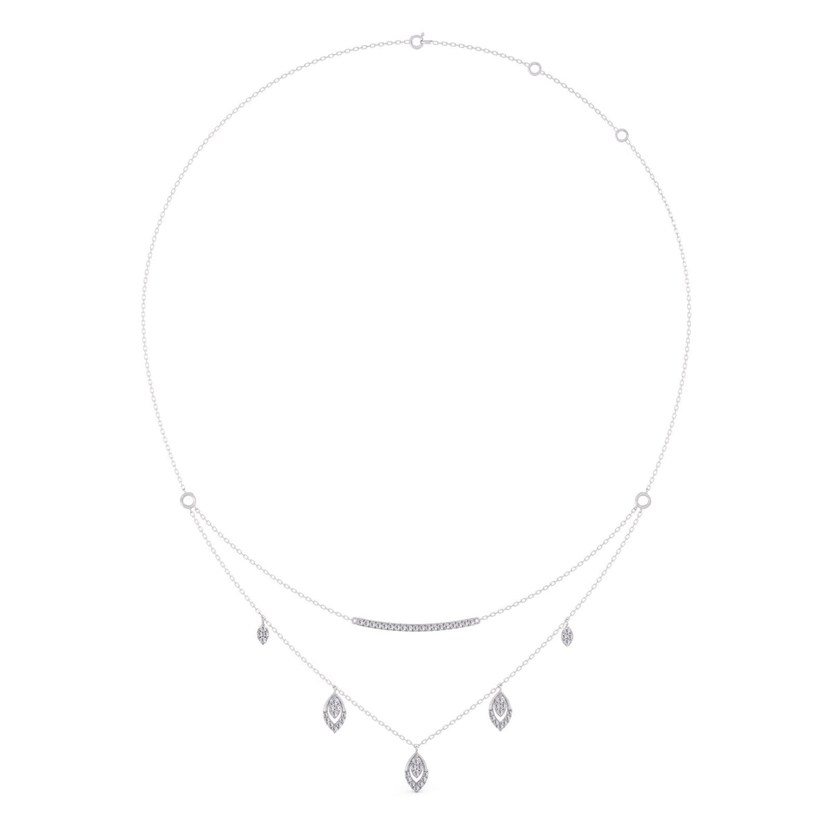 Double-Layer Round Diamond Necklace