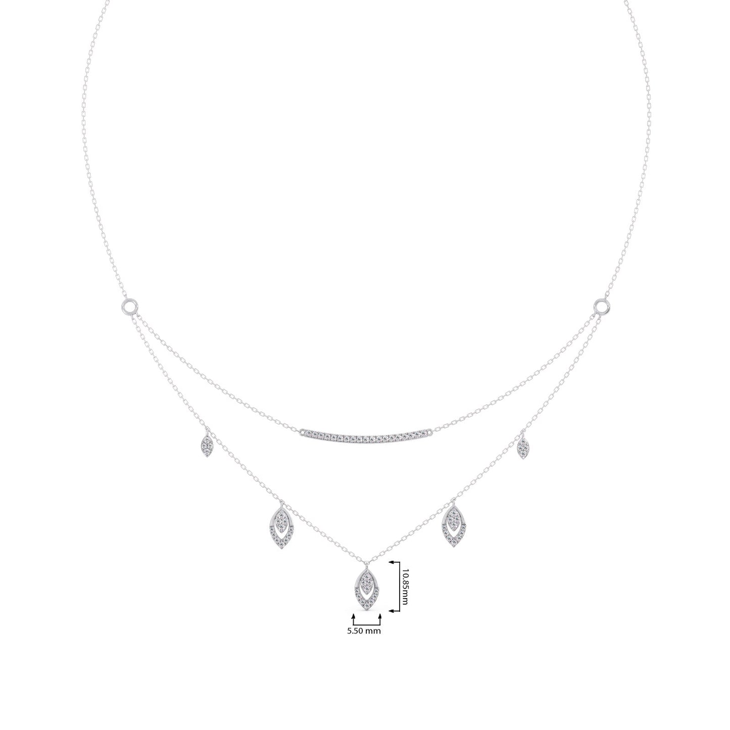 Double-Layer Round Diamond Necklace