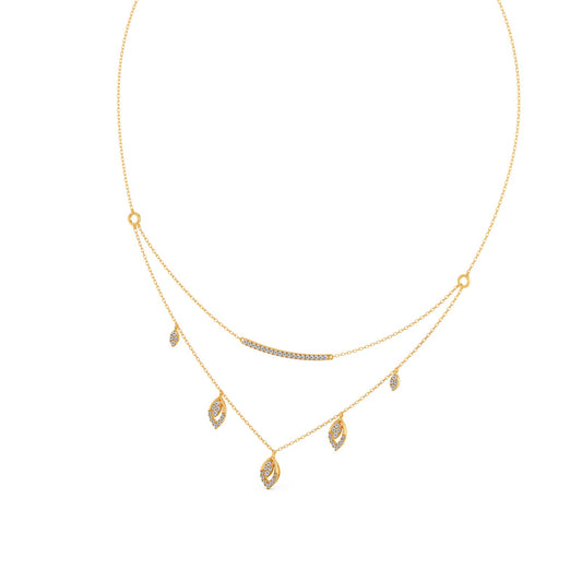 Double-Layer Round Diamond Necklace