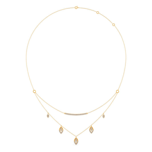 Double-Layer Round Diamond Necklace