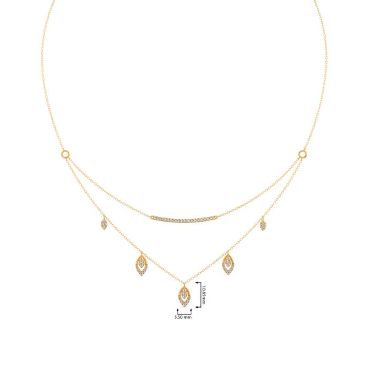 Double-Layer Round Diamond Necklace
