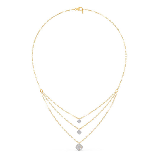 Trinity Halo Diamond Necklace