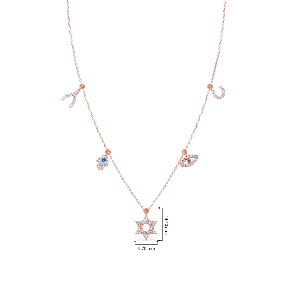 Mystic Five Charms Necklace
