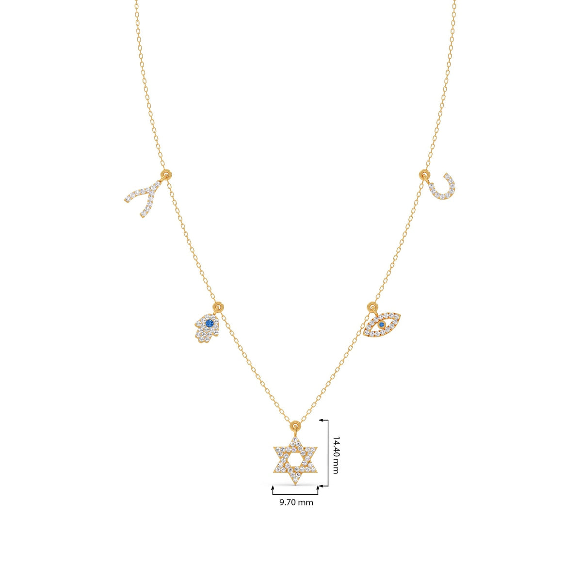 Mystic Five Charms Necklace
