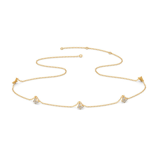 Butterfly Diamond Charm Necklace