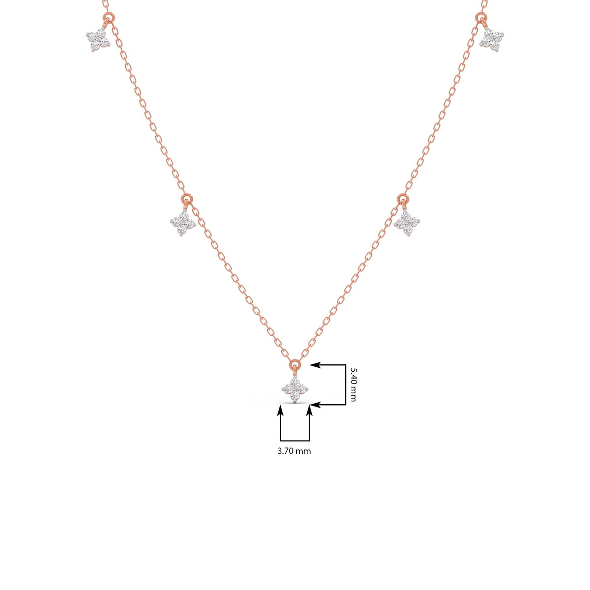 Starlet Trail Diamond Necklace