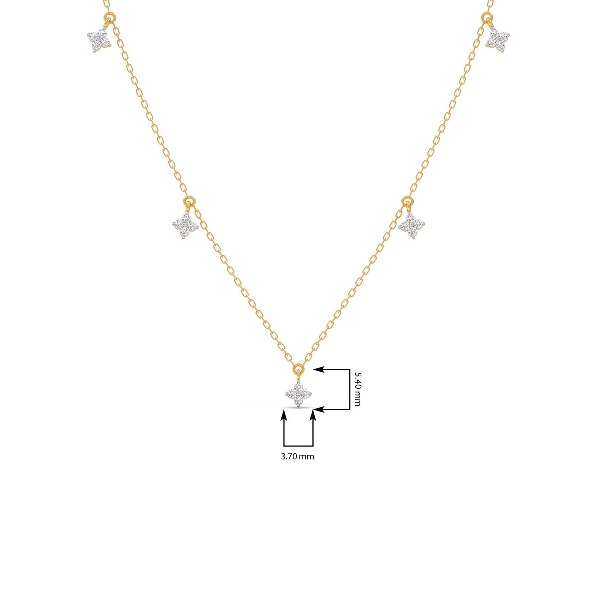 Starlet Trail Diamond Necklace