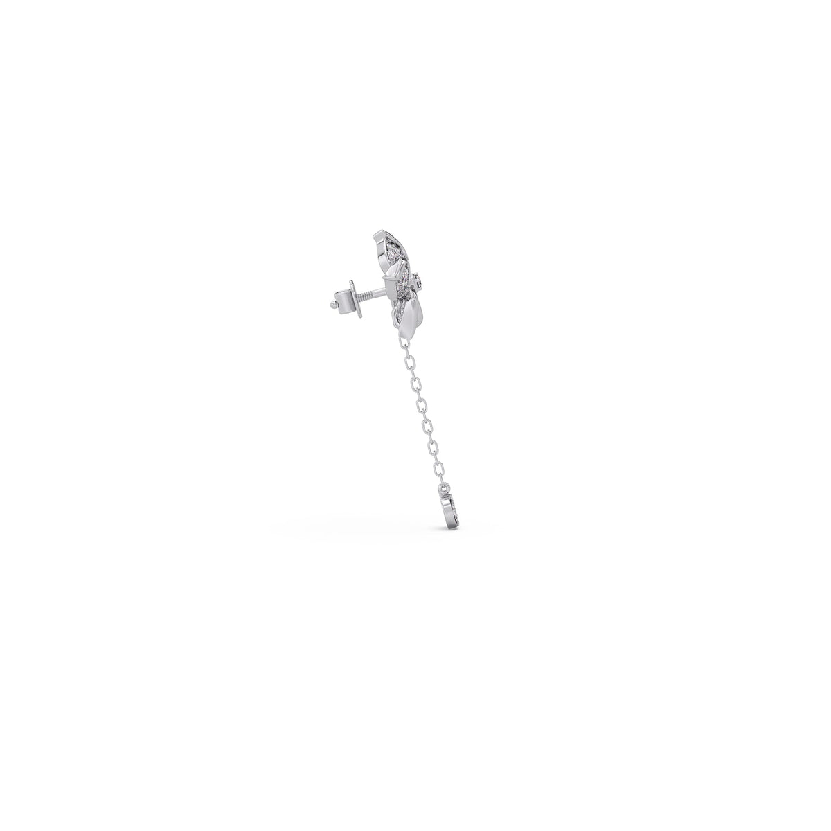 Aster Pave Diamond Dangle Earrings