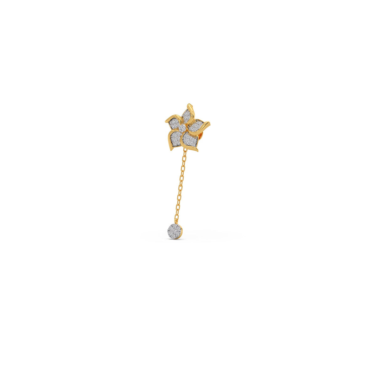 Aster Pave Diamond Dangle Earrings