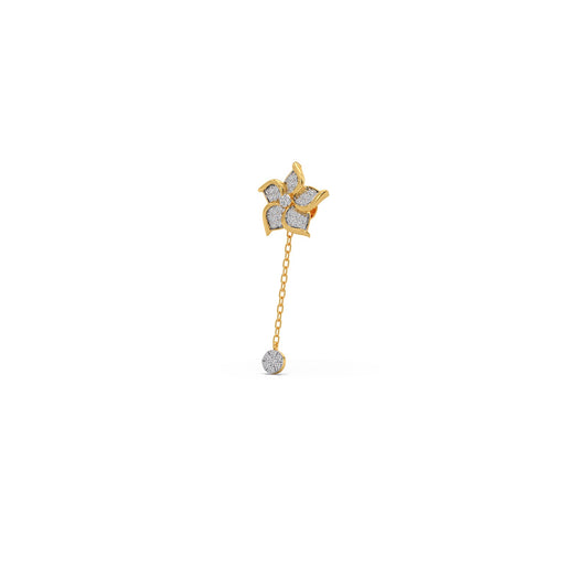 Aster Pave Diamond Dangle Earrings