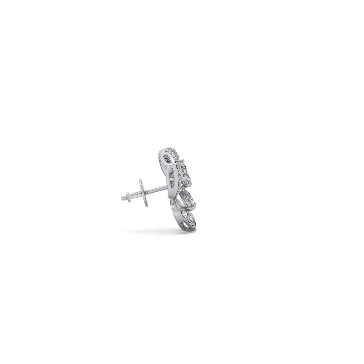 Petal Silhouette Diamond Studs Earring