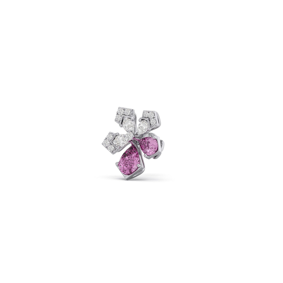 Flora Teardrop Diamond Stud Earrings