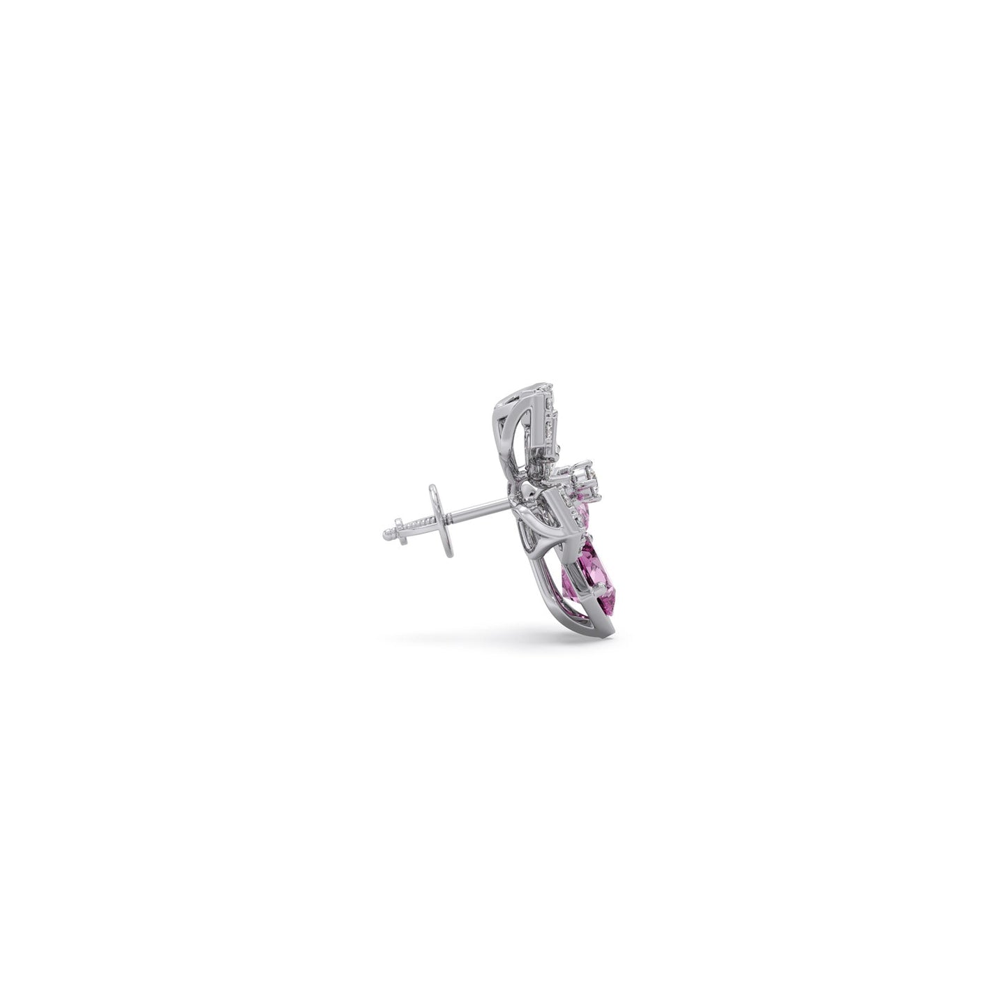 Flora Teardrop Diamond Stud Earrings