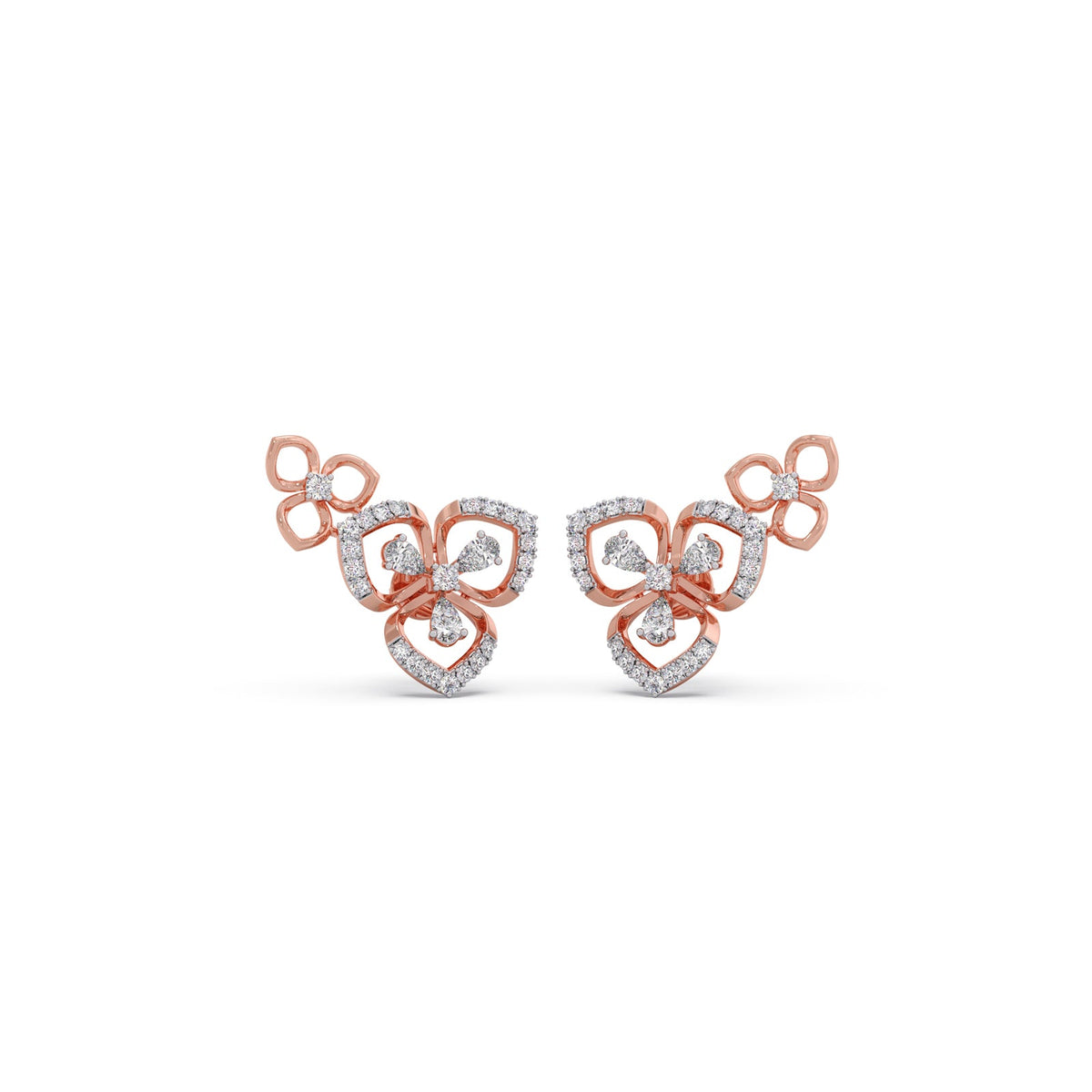 Petalique Teardrop Diamond Earrings
