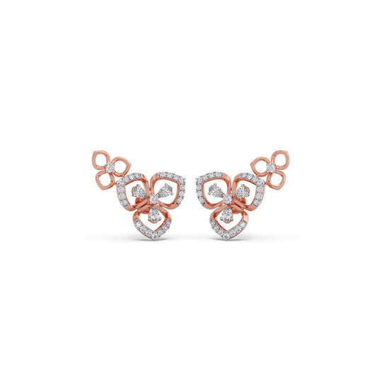 Petalique Teardrop Diamond Earrings