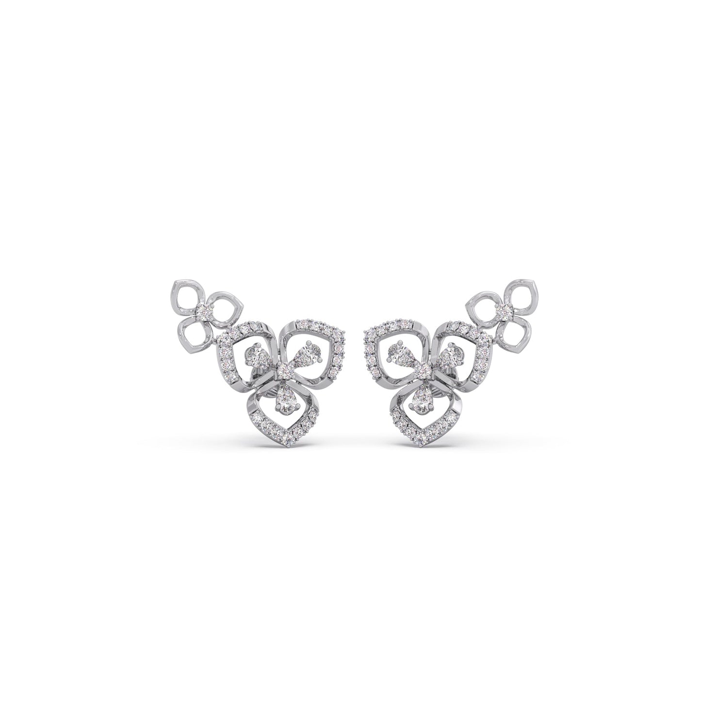 Petalique Teardrop Diamond Earrings