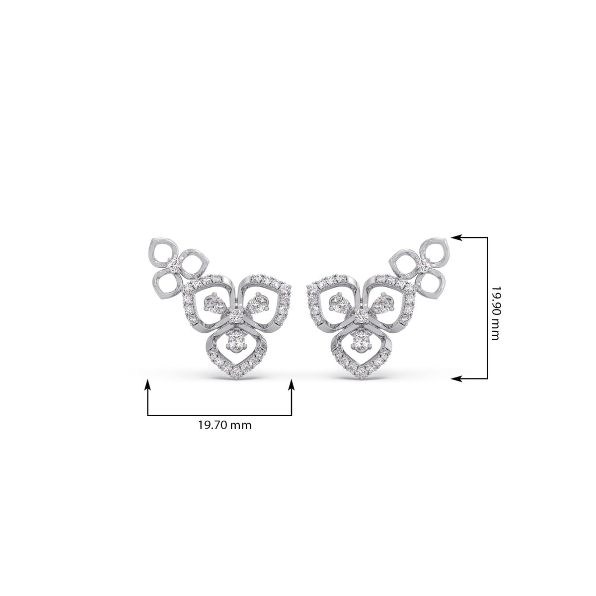 Petalique Teardrop Diamond Earrings
