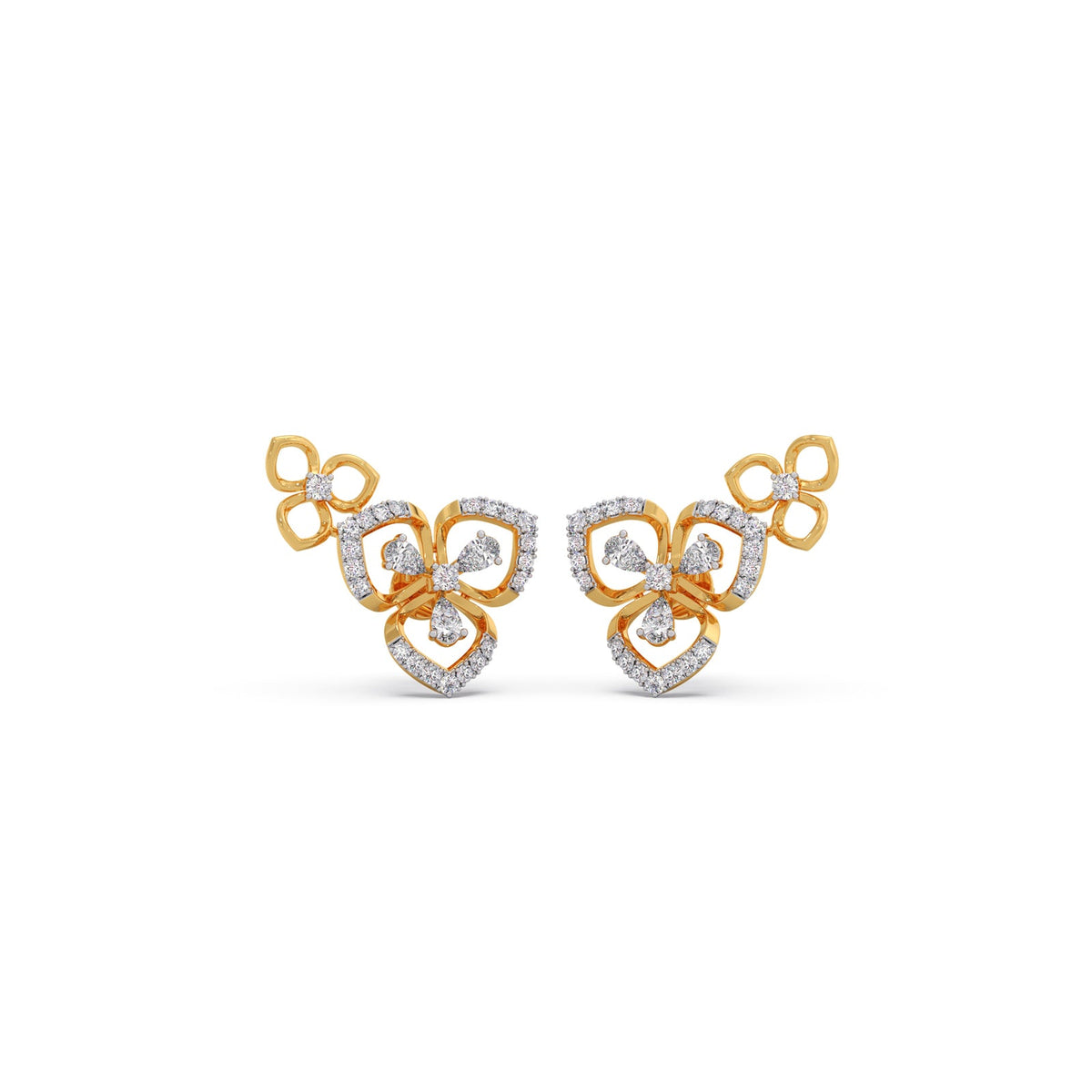 Petalique Teardrop Diamond Earrings