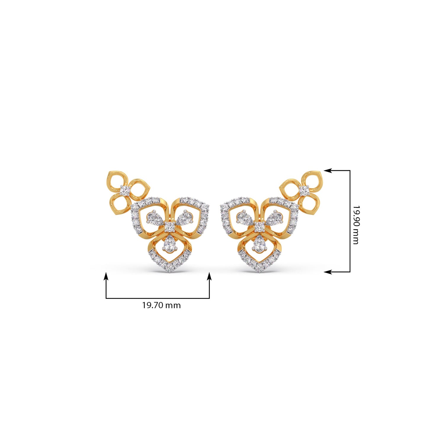 Petalique Teardrop Diamond Earrings