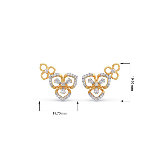 Petalique Teardrop Diamond Earrings
