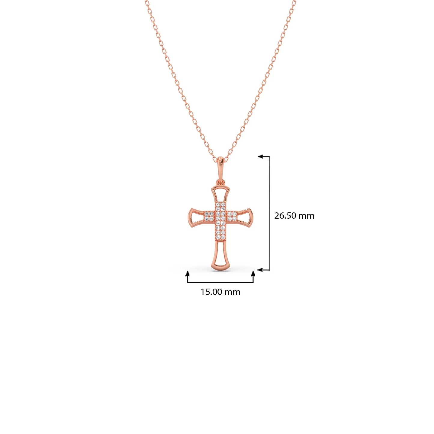 Dainty Diamond Cross Pendant