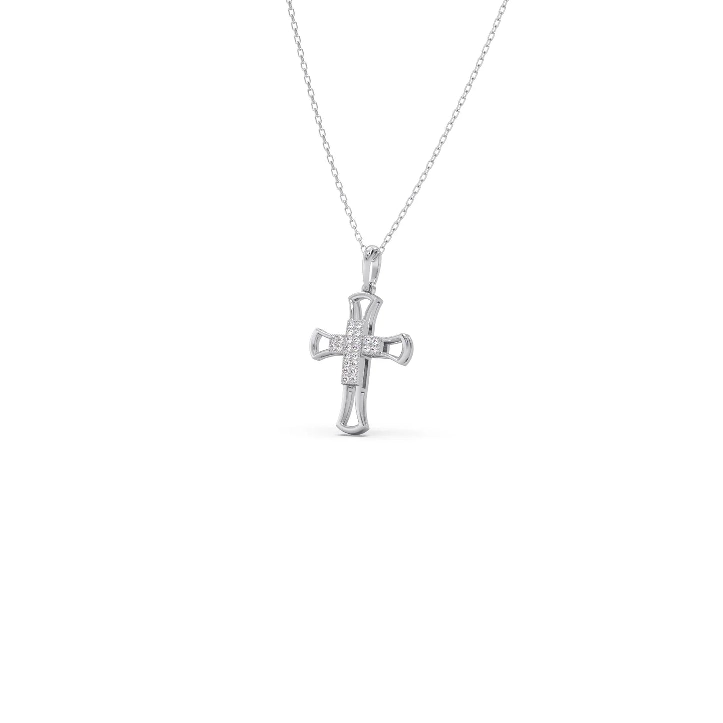 Dainty Diamond Cross Pendant