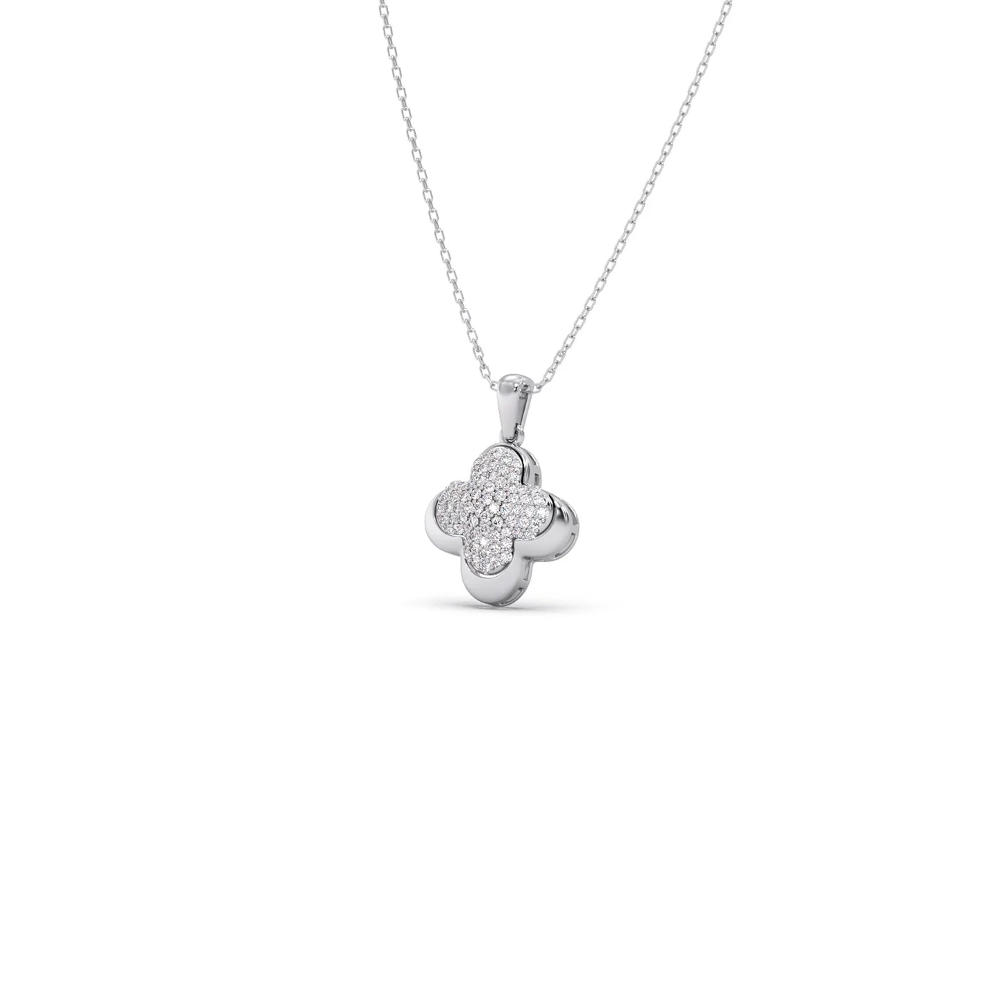 Clover Round Diamond Pendant