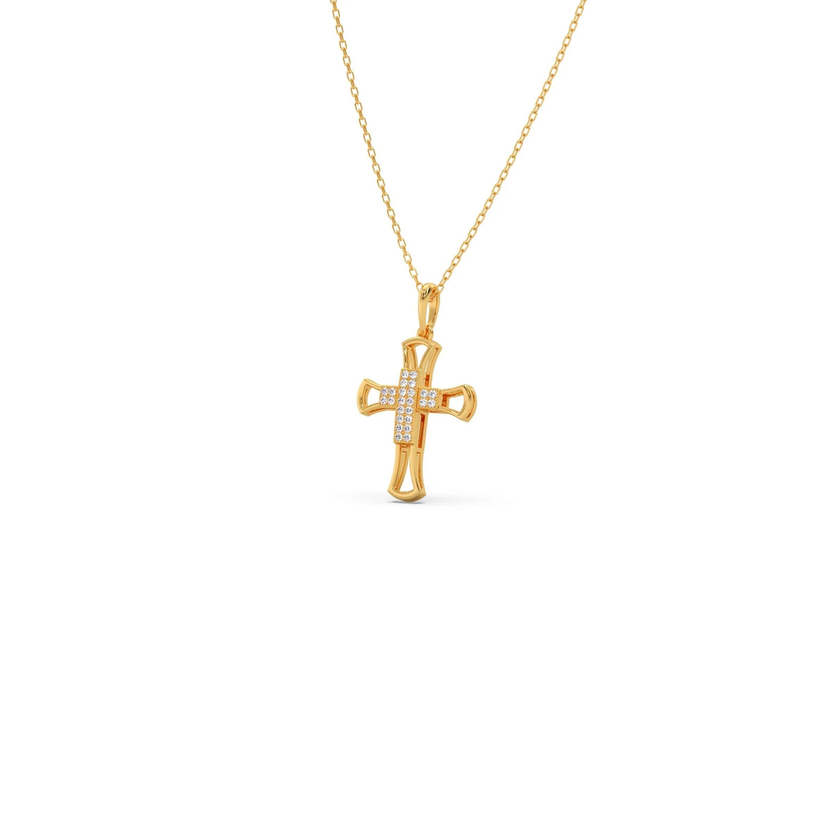 Dainty Diamond Cross Pendant