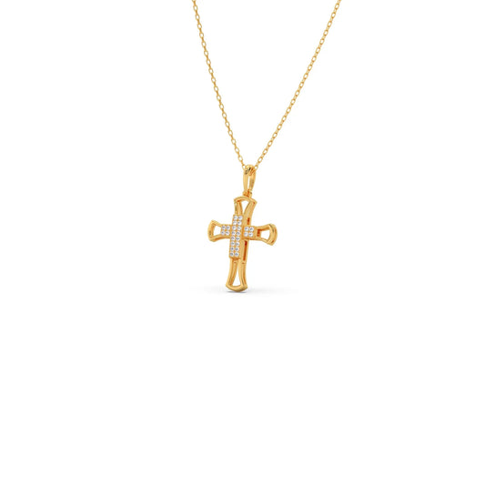 Dainty Diamond Cross Pendant