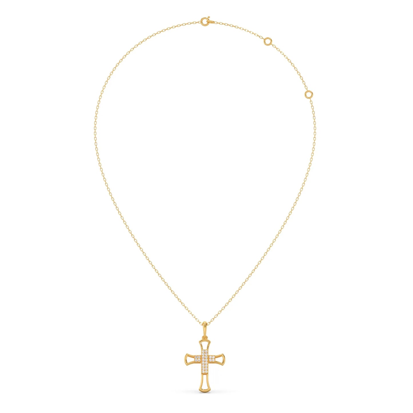 Dainty Diamond Cross Pendant