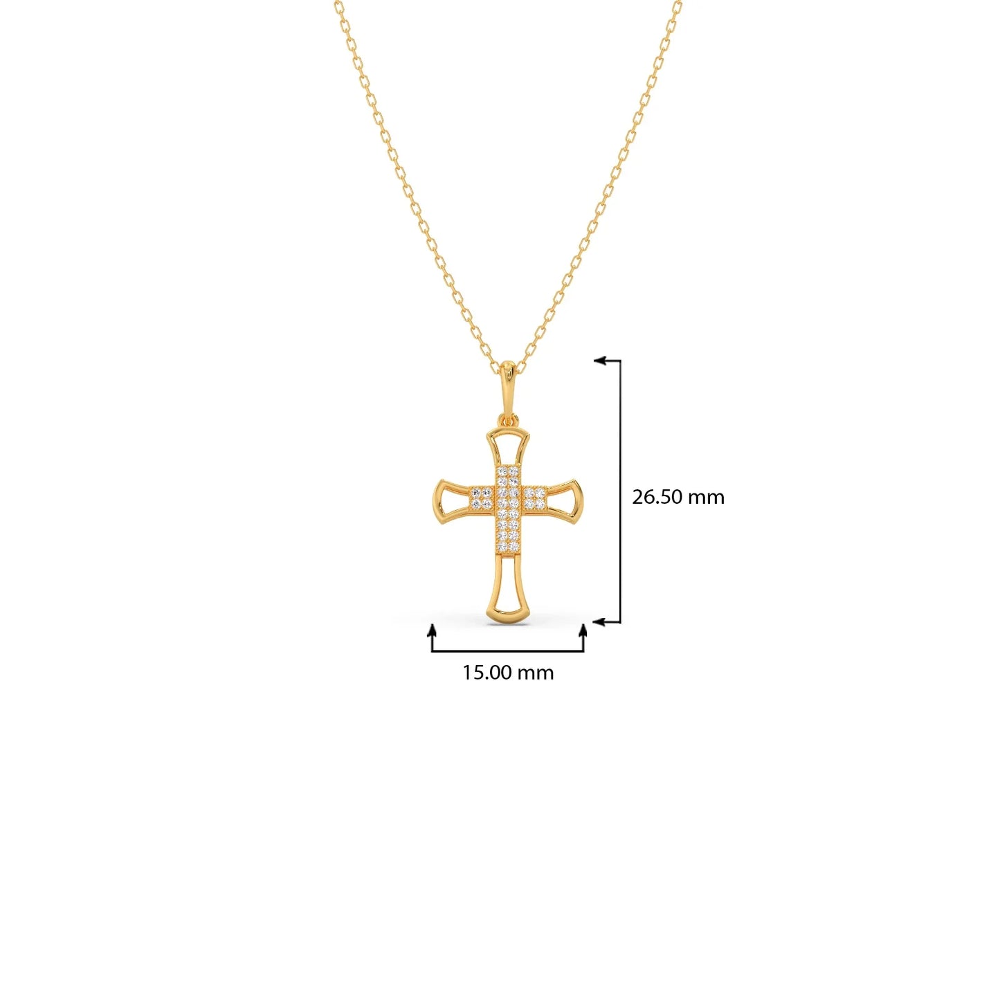 Dainty Diamond Cross Pendant