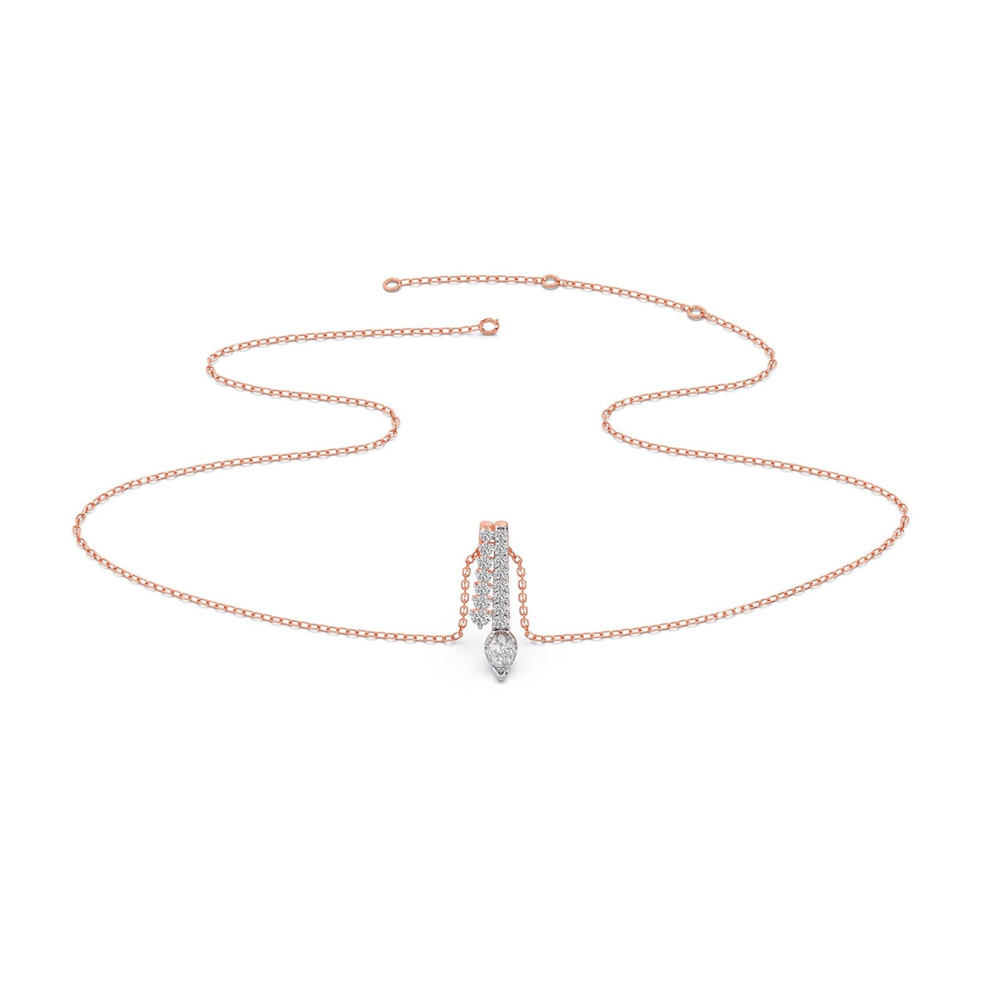 Linear Peardrop Diamond Pendant