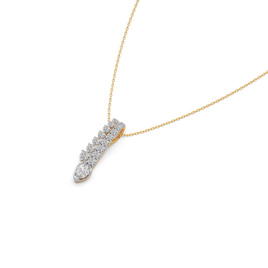Linear Peardrop Diamond Pendant