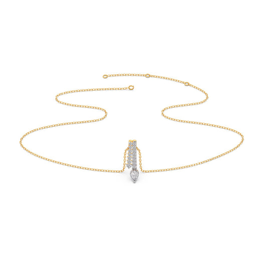 Linear Peardrop Diamond Pendant