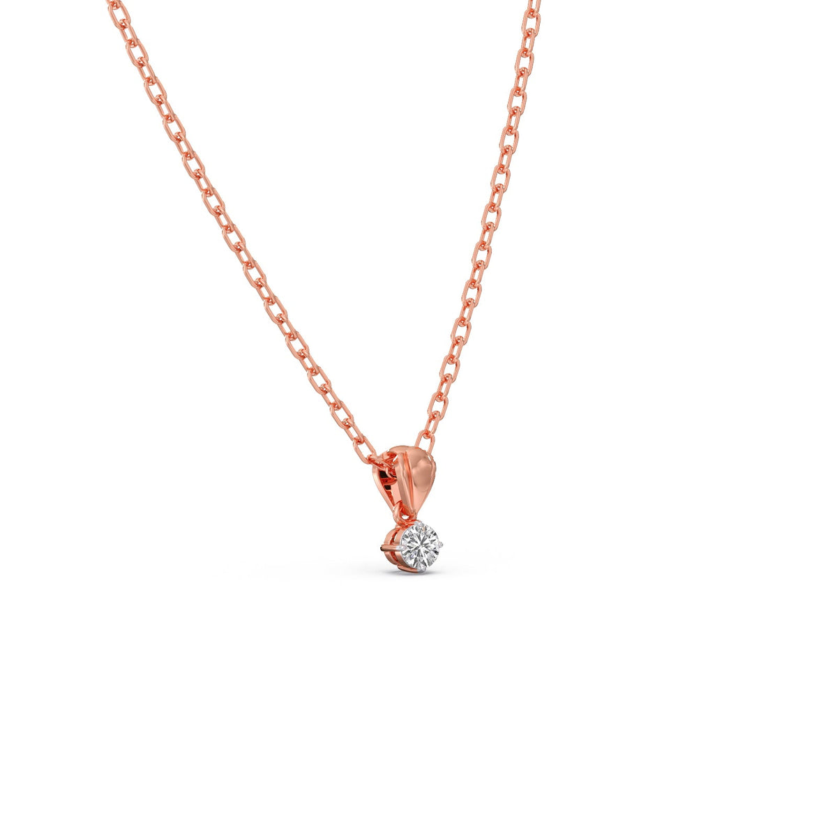 Round Diamond Bail Pendant