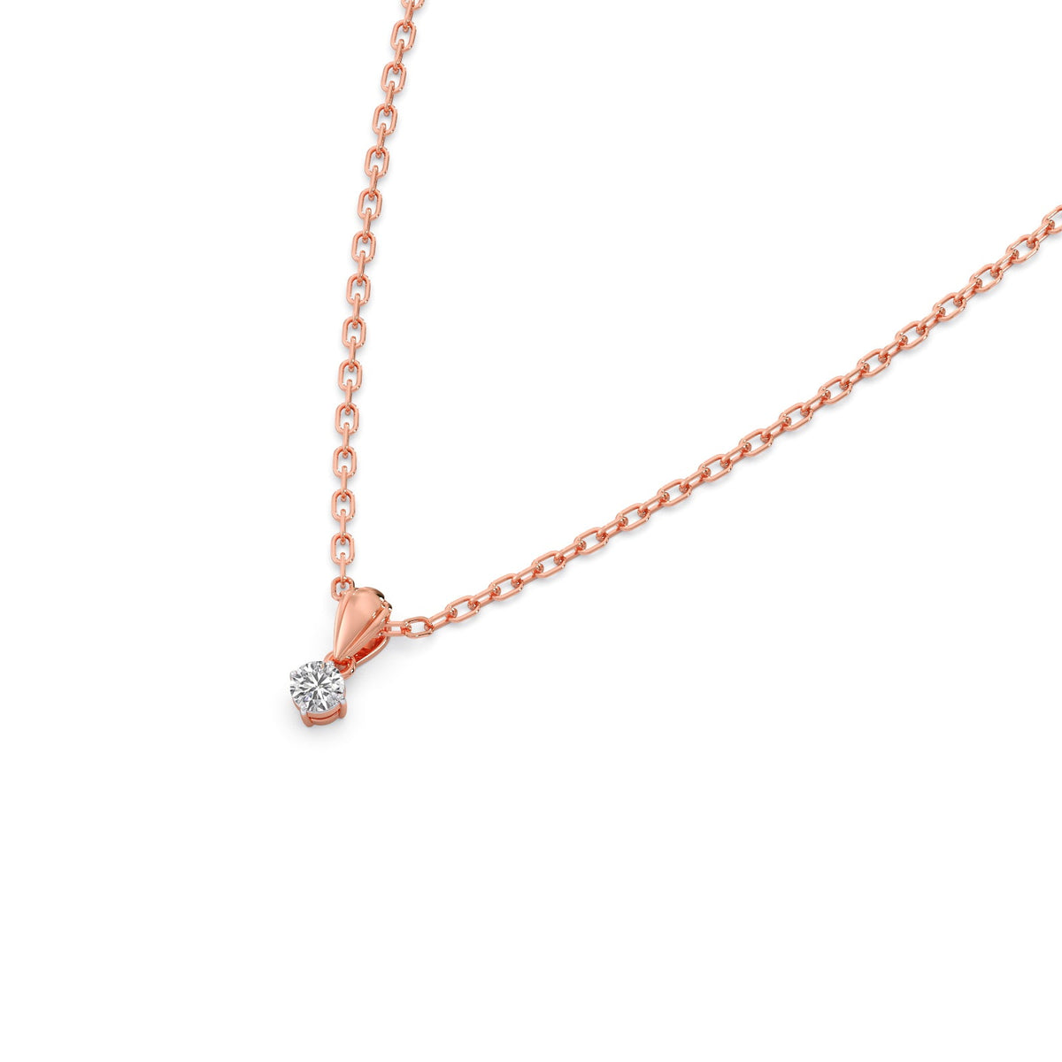 Round Diamond Bail Pendant