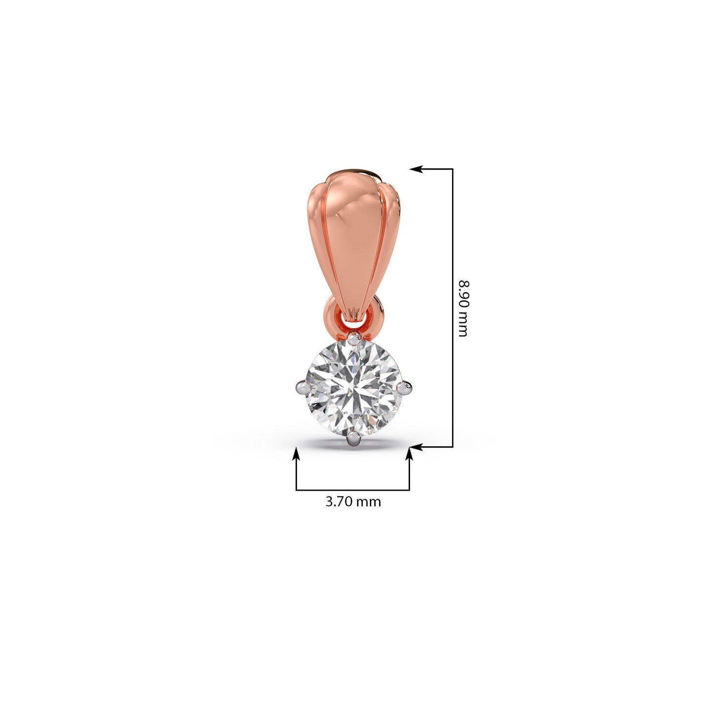 Round Diamond Bail Pendant