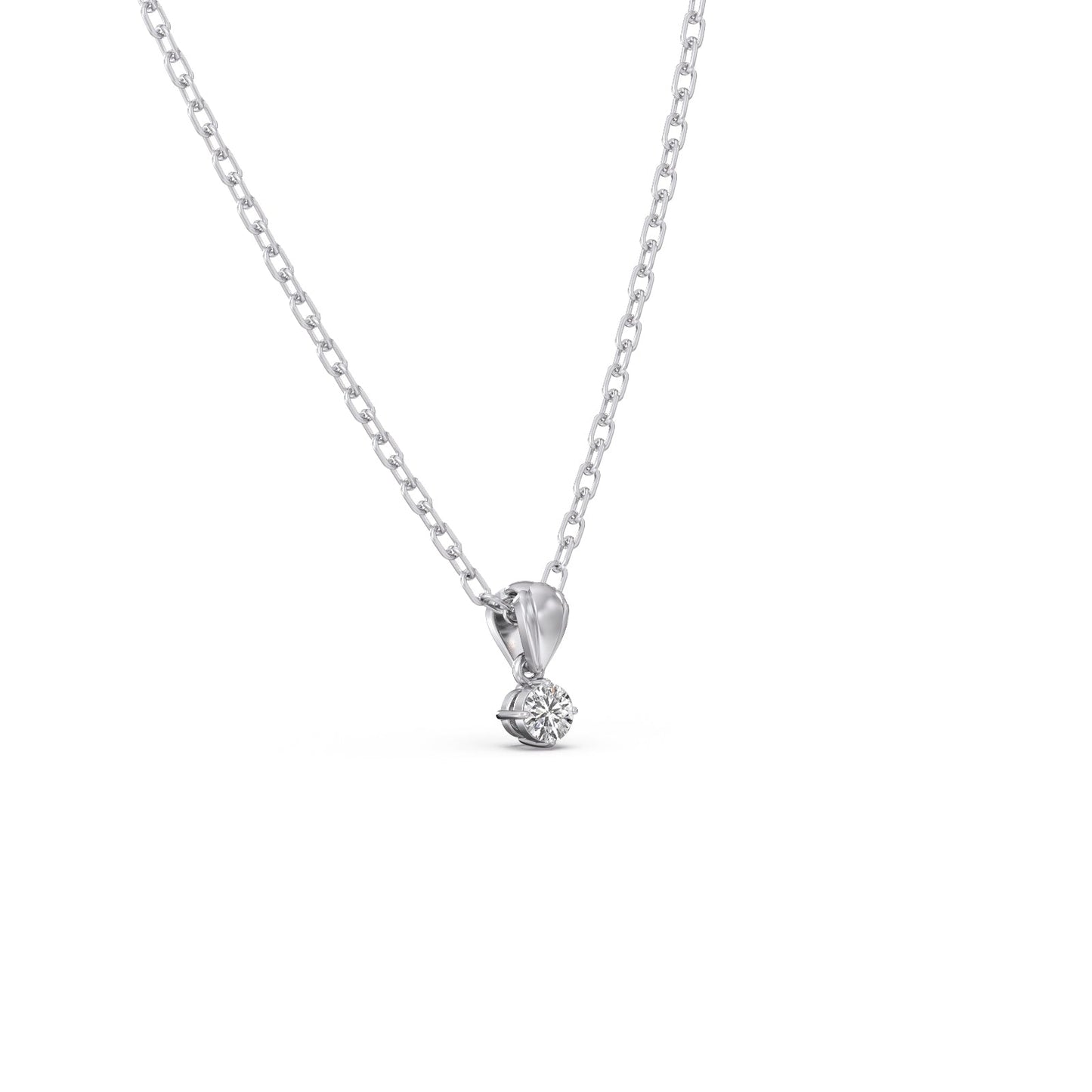 Round Diamond Bail Pendant