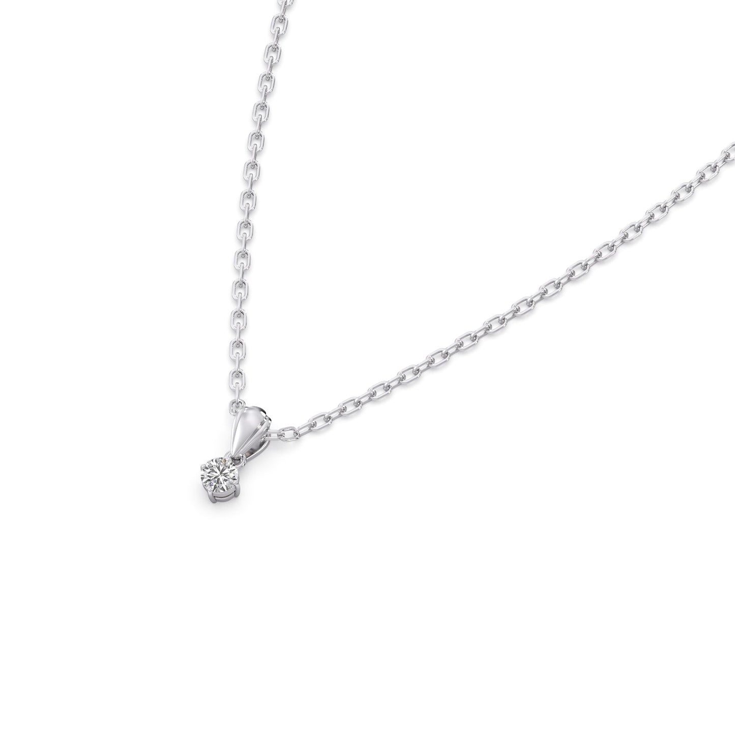 Round Diamond Bail Pendant