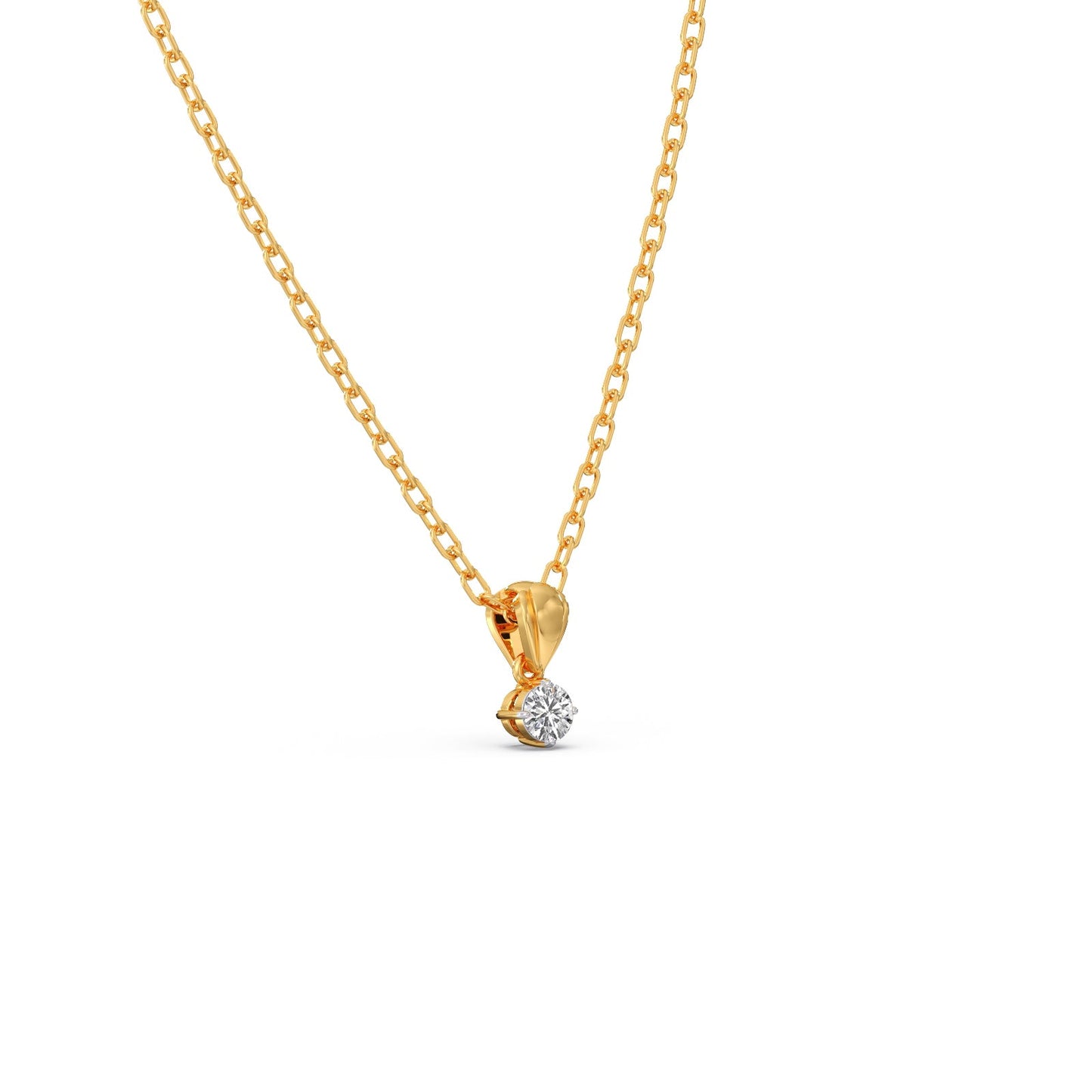 Round Diamond Bail Pendant