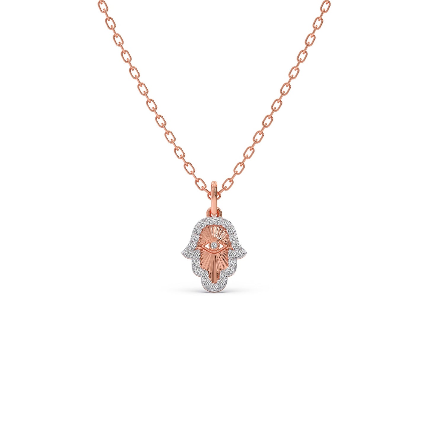 Hamsa Hand Diamond Pendant