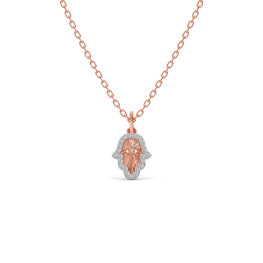 Hamsa Hand Diamond Pendant
